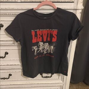 Levi's Dark Gray Tee with Red Graphic